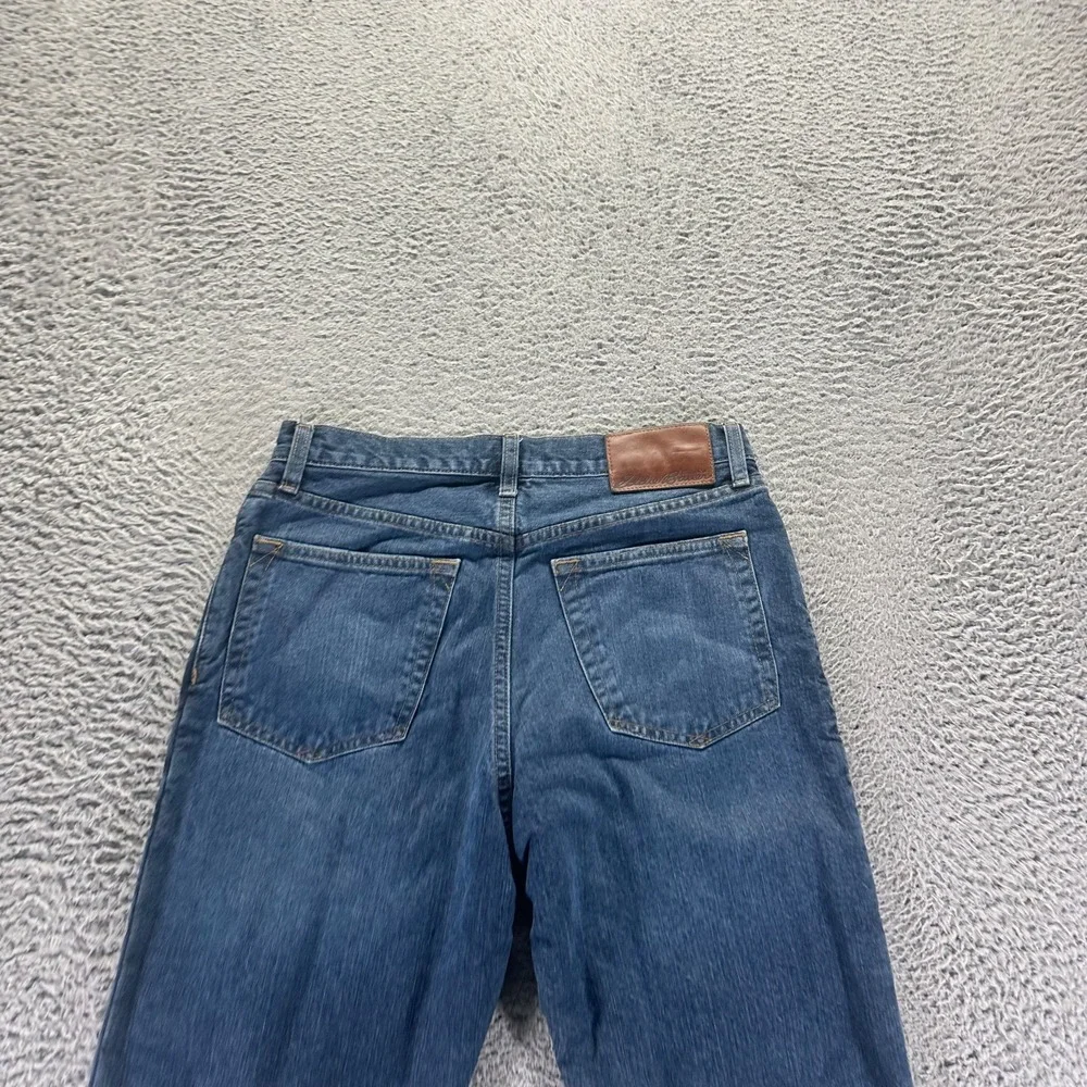 Eddie Bauer Jeans Mens 30x30 Blue Cotton Denim Straight Relaxed Flannel-Lined